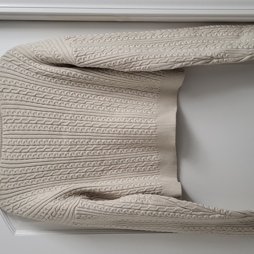 💛 NWOT Peppermayo Cream Ribbed 100% cotton‎ Cardigan. Size M/L - Picture 10 of 11